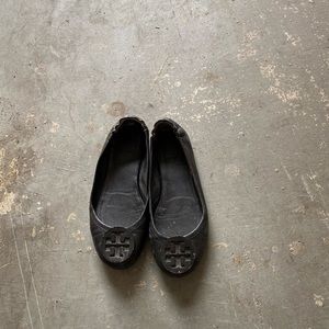 Black Tory Burch Minnie flats